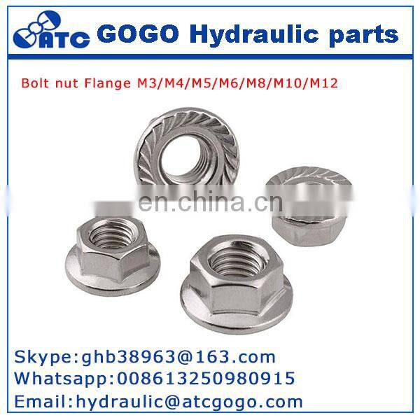 A2-70 Flat knurled hexagon nut with flange