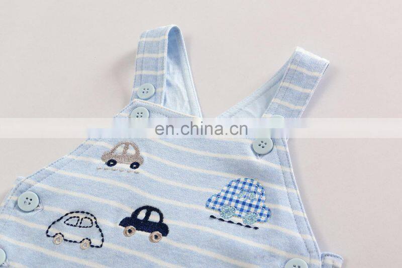 2018 new baby boy cool car suspender pants back pants T-shirt two suits