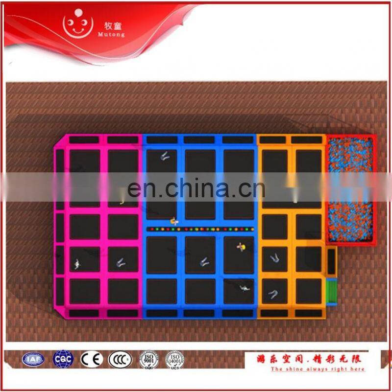 New large commercial trampoline with enclosure