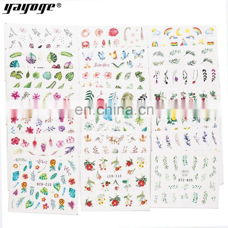 Gel Polish Temporary Tattoo Sticker Body Nail Patch 3D Stickers Art