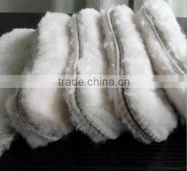sheepskin and wool felt shoe insole/ soft leather insoles forwinter boots