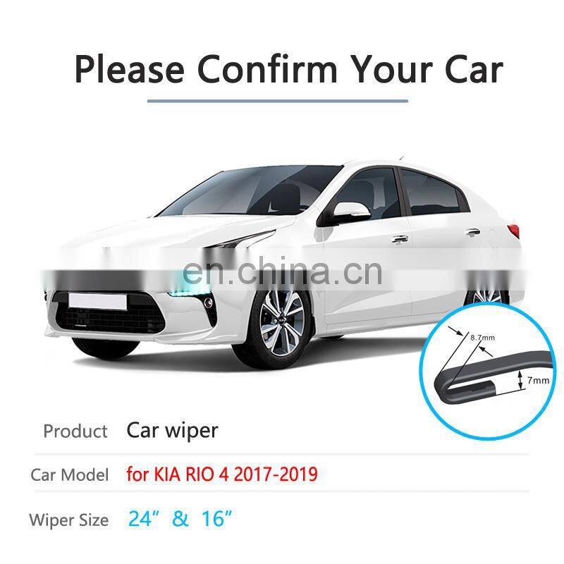 Car Wiper Blade for KIA RIO 4 2017 2018 2019 X-Line RIO4 Front Window Windscreen Windshield Wipers Car Accessories Goods