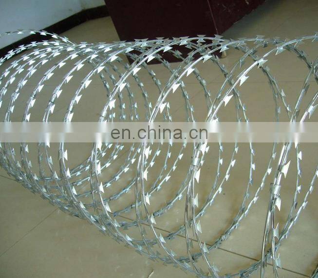 Galvanized Razor Barbed wire /Concertina Razor Barbed wire /Concertina Razor Barbed Wire fence With Pallet