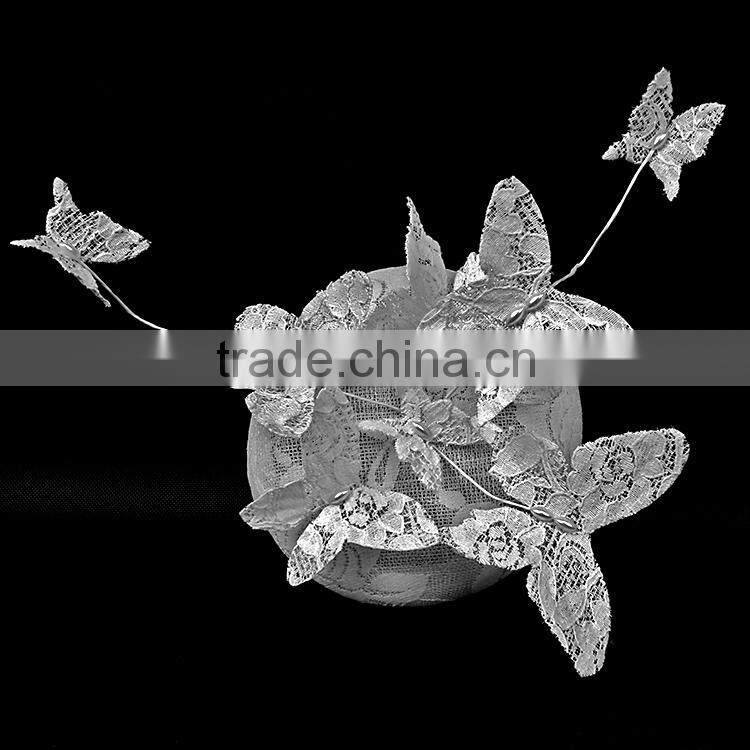 New Arrival Elegant Hair Accessories Fascinator Base Butterfly Branch Bridal Headpiece