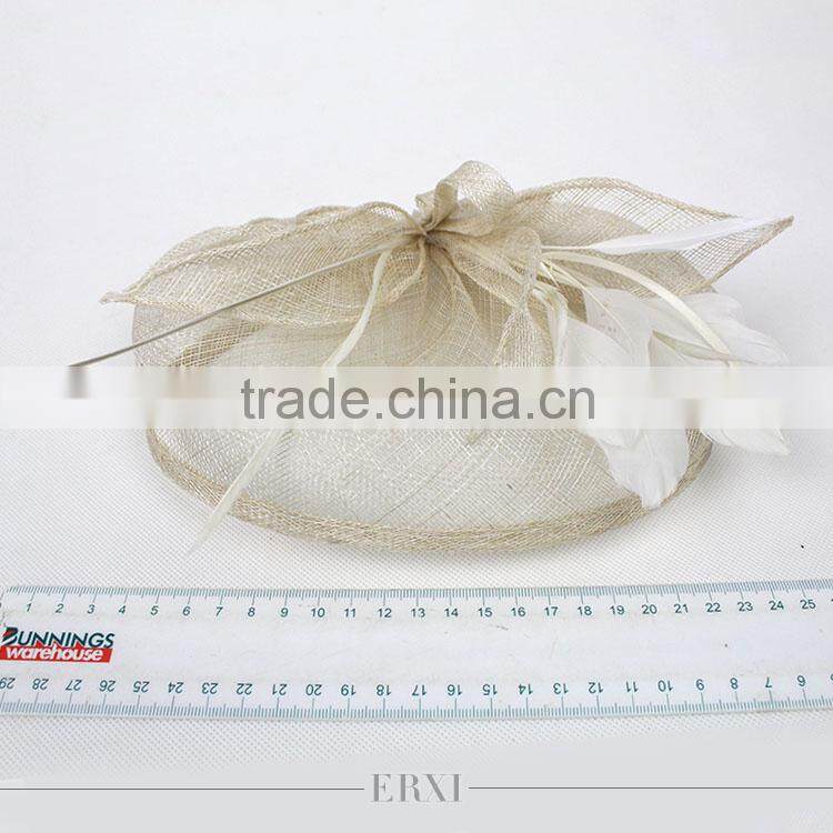 Wholesale Alibaba Wedding/Party/Church Decorate Sinamay Base Hair Clip Fascinator