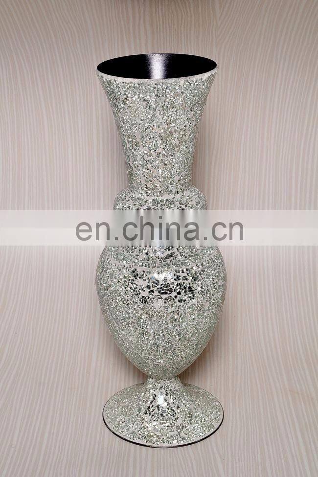 silver aluminium flower pots