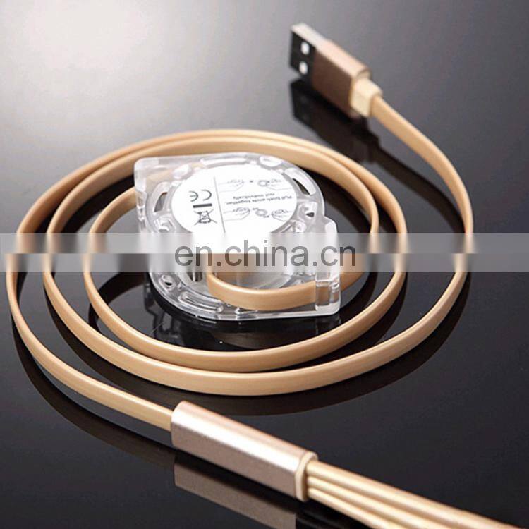 Retractable Keychain Multiple Charging 8pin Type C Micro Usb Cable