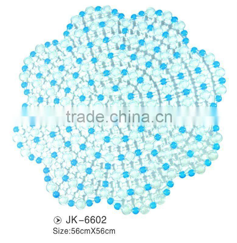 Durable stylish flower shaped bath mat