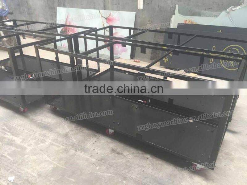 2016 hot sale thailand double flat round pan fried rolled ice cream machine for commercial