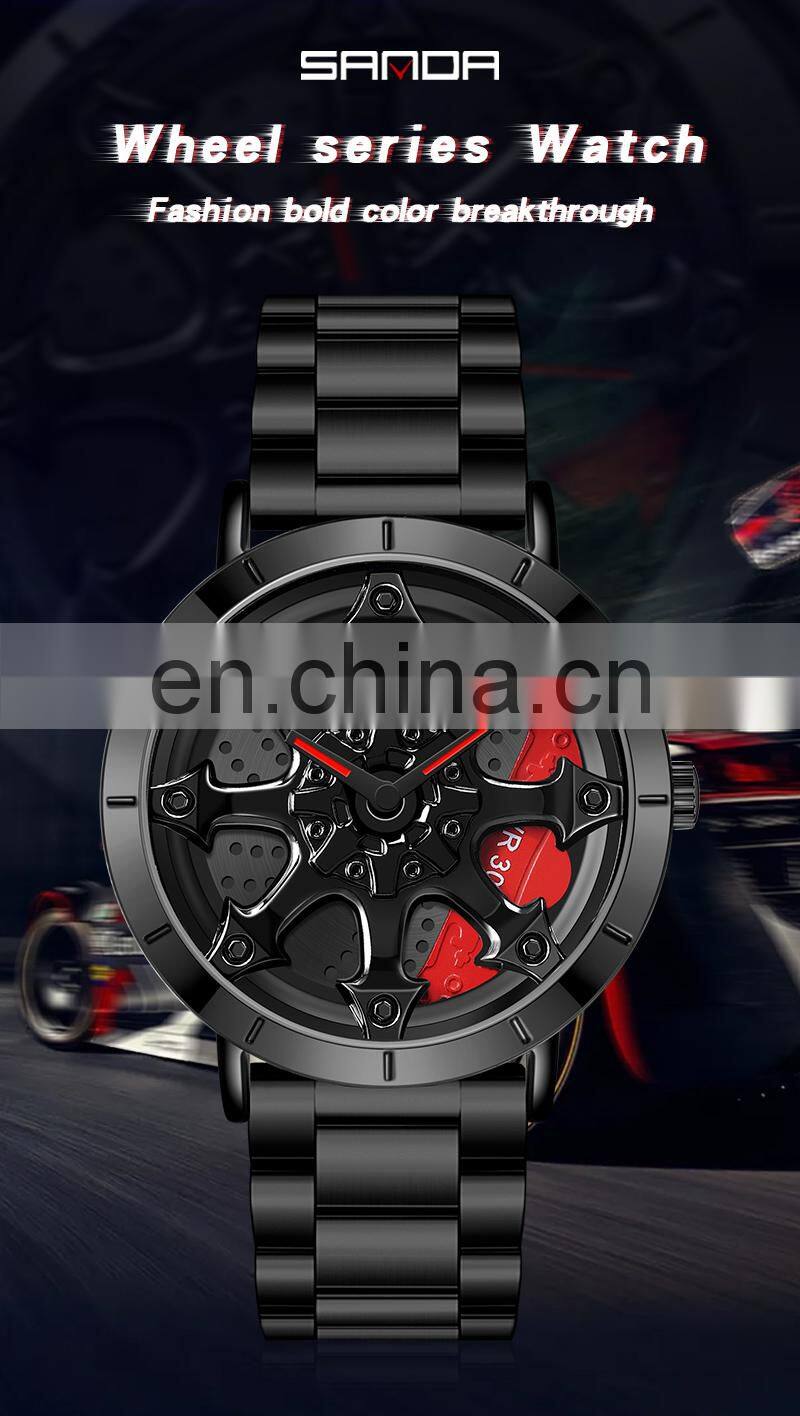 SANDA P1078 New Arrival Waterproof High Quality Men Wristwatches Fashion Sport Men Quartz Watches