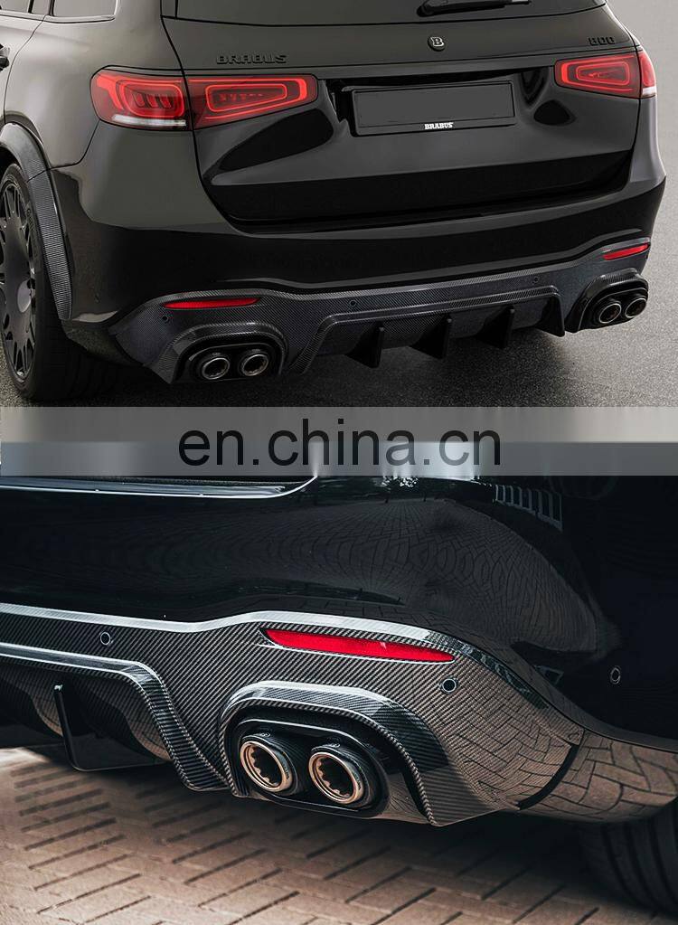 Runde BRA-BUS 800 Style Carbon Fiber For Mercedes-Benz GLS 63 W167 Body Kit Front Lip Rear Lip Wheel Eyebrow Exhaust Wind Knife
