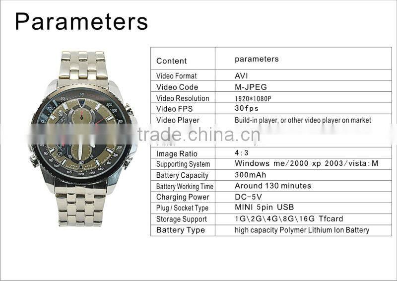High tec 1080P HD Sport Watch shoot DV Mini Watch Camera camcorder