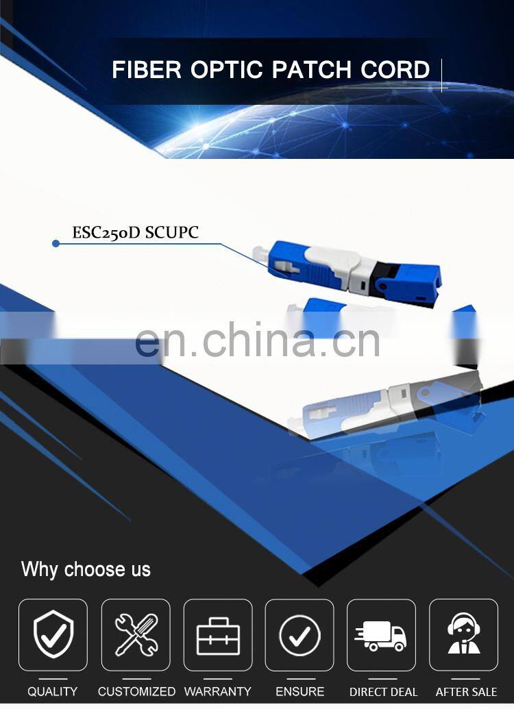 2022 Hot Sell Ftth Fiber Optic Sc upc Optical Quick fast Connector for Fiber Optic Equipment network