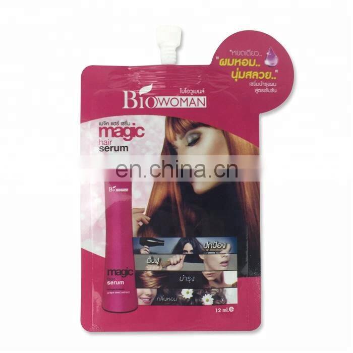 High quality 20 ml custom logo aluminum foil pouch cosmetic plastic spout bag
