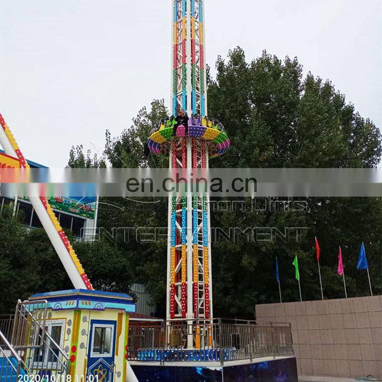 High quality amusement park machine tower thrilling sky drop rotating tower rides for sale