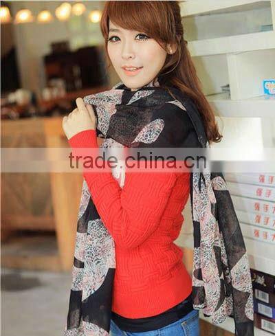 2013 new style custom colorful printed fashion leopard scarf