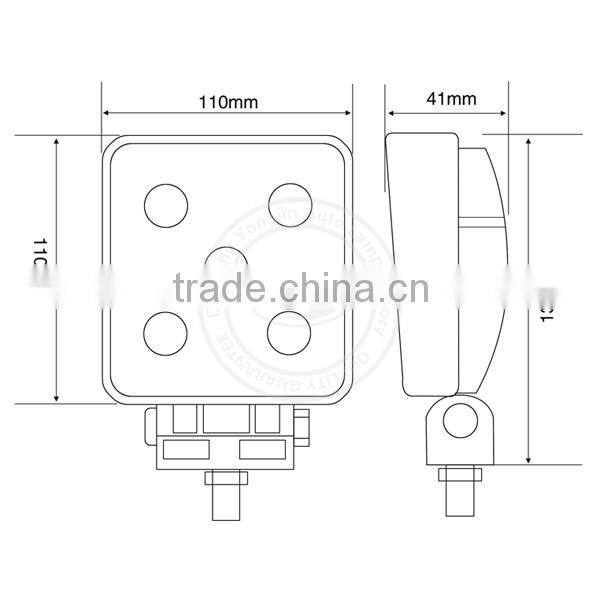 9-32v 15w Work Light Round Auto Led Work Light For Truck