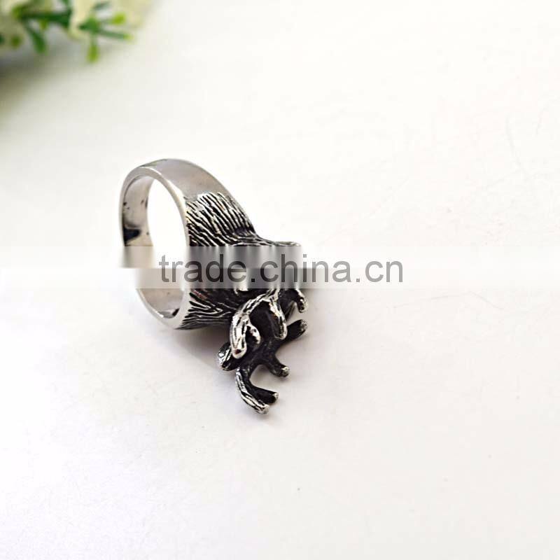 fashion jewelry rings for woman and men animal shape biker men's ring