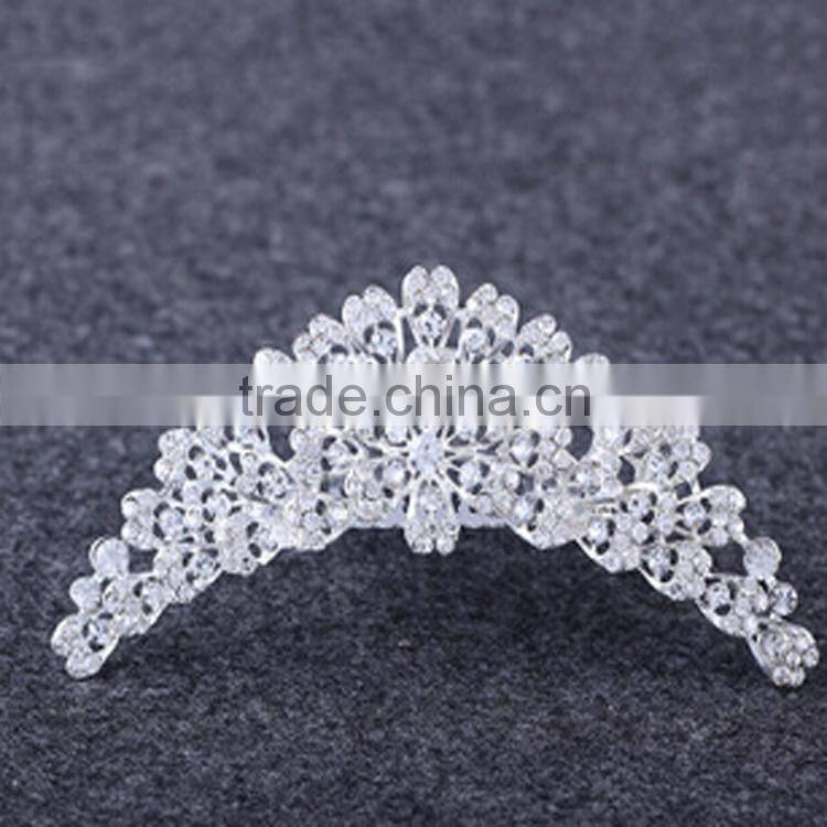 2015 fashion design crystal rhinestone bride crown beautiful crown for women