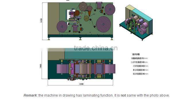 WHT350 The cheapest No-scratch BOPP tapes Hot Melt Coating & Laminating Machine