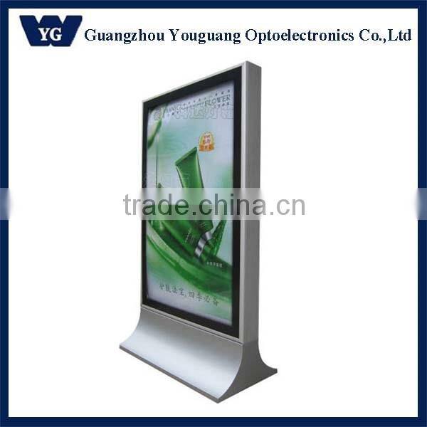 Backlit rotating advertising light box display stand type