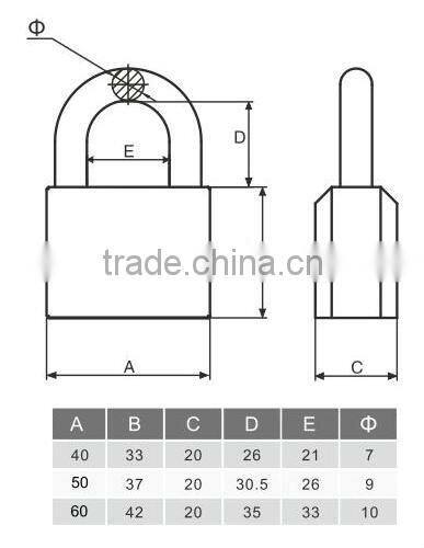 High Quality Double Locking Tubular Key Brass Padlock