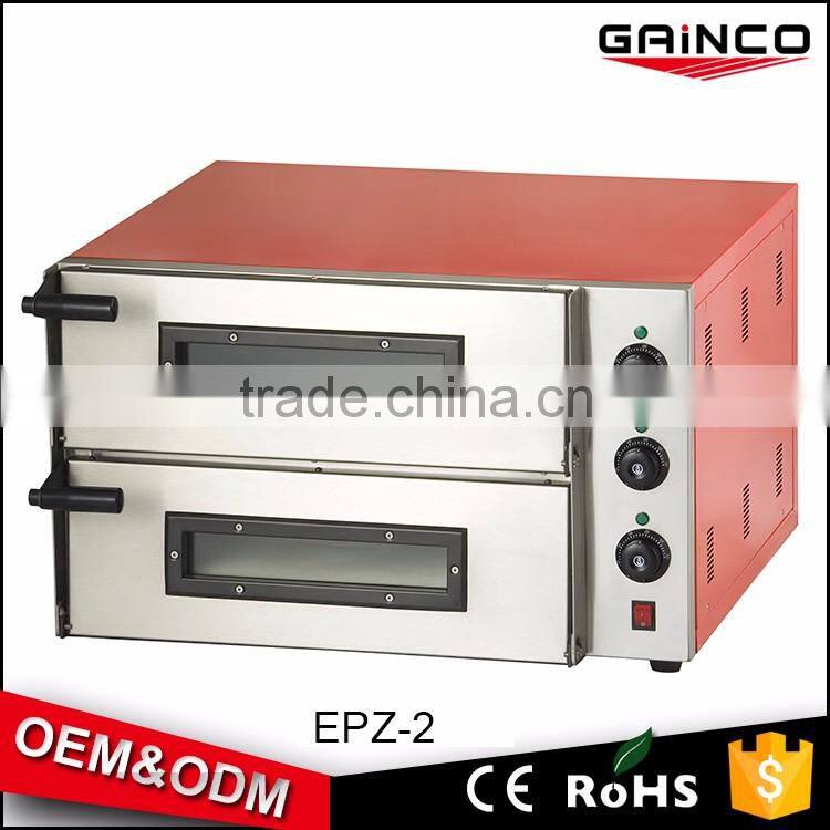 Electric powered commercial stainless steel pizza oven with high temperate glass window EPZ-4