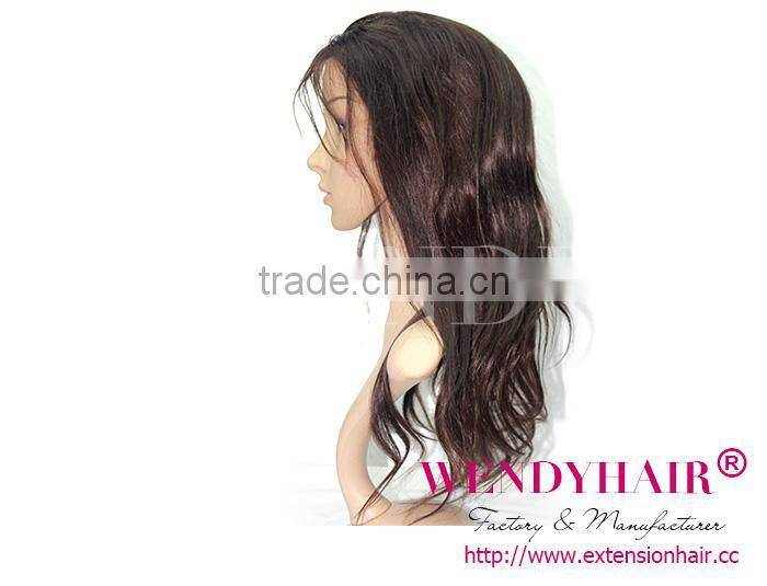 2013 TOP new fashion good quality full lace virgin brazilian human hair wig