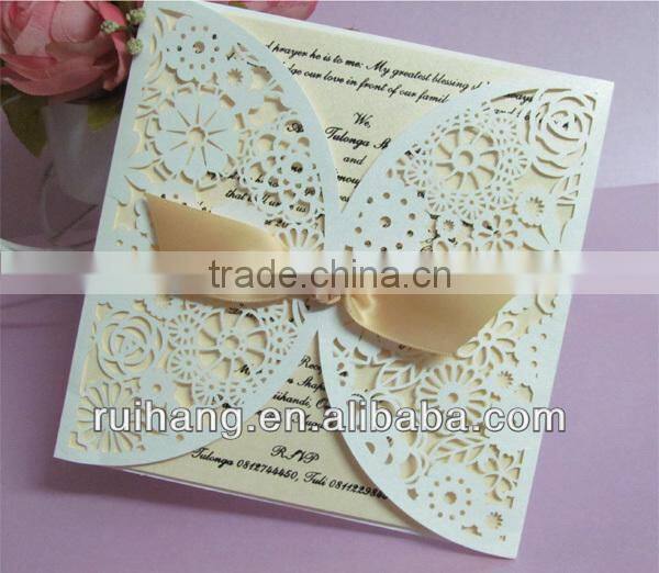 fashion wood wedding invitation card--WW003