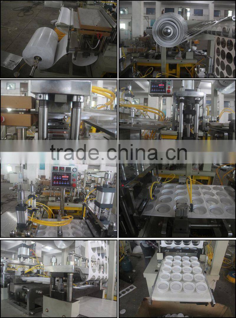 CE Standard DP-420F 1 Row Paper Coffee Cup Lid Thermoforming Machine