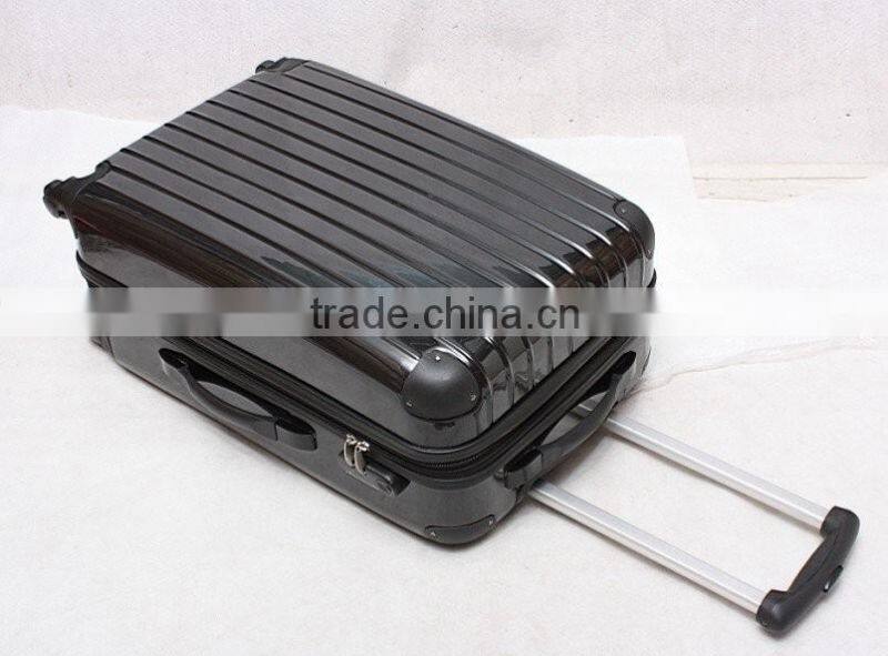 stock ABS+PC 3pcs expandable carry on rolling trolley luggage set