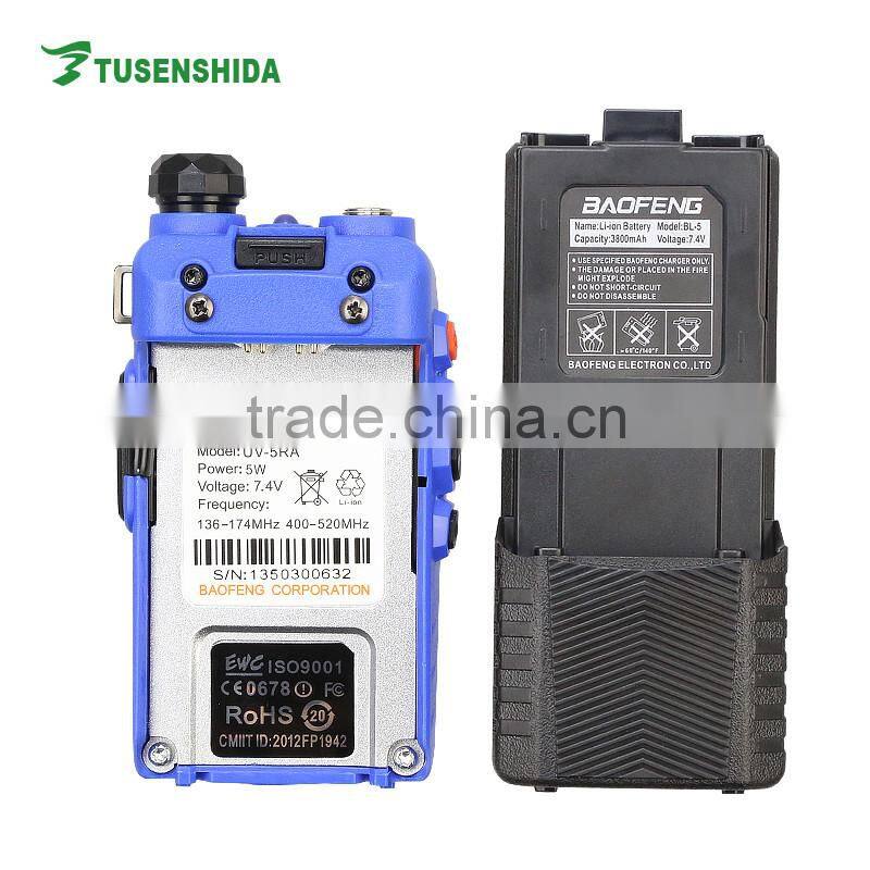 Factory sell long range extended 3800mAH battery ham mobile radio baofeng ham transceiver UV-5RA with blue color