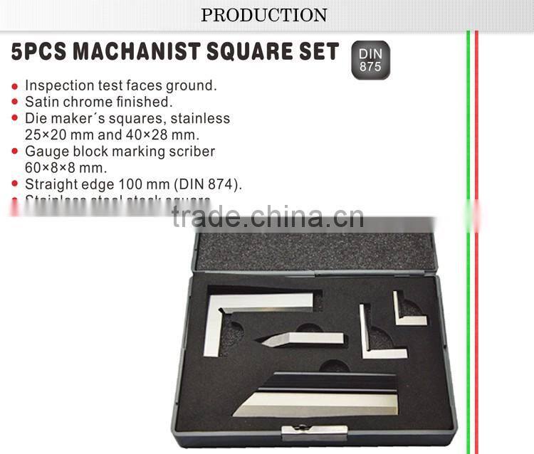 5PCS MACHANIST SQUARE SET