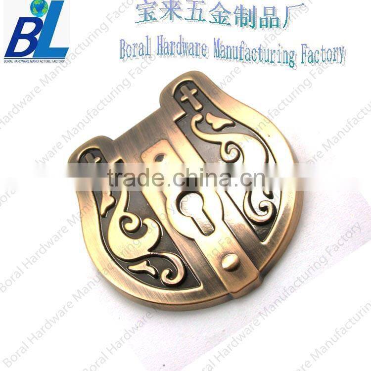 Valuable custom antique metal scutcheon for book decoration