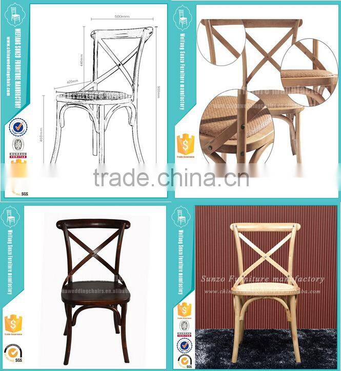 Classic Bistro Super Cross Back Wooden Dining Chairs