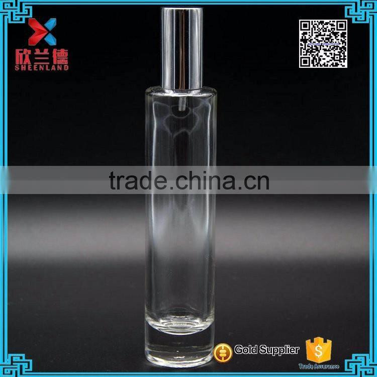 35ml 55 m straigfht cylinder shape glass perfume twist off bottle with aluminum cap