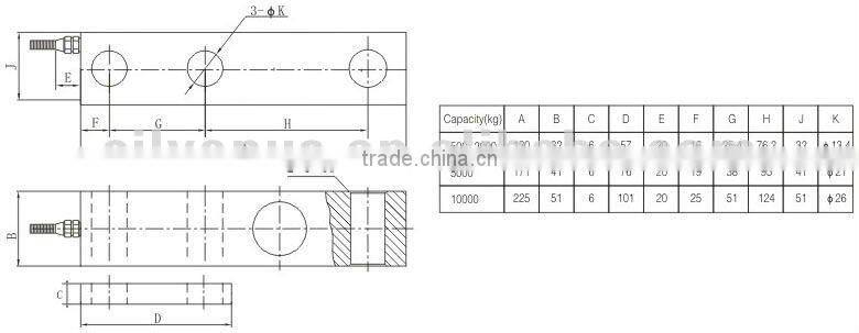 Single Shear Beam Load Cell 10T weight sensor