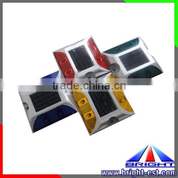 0.3WP 3.87V/100mA LED Solar Road Stud light, 2/3pcs led solar road markers, waterproof flashing reflective led solar road stud