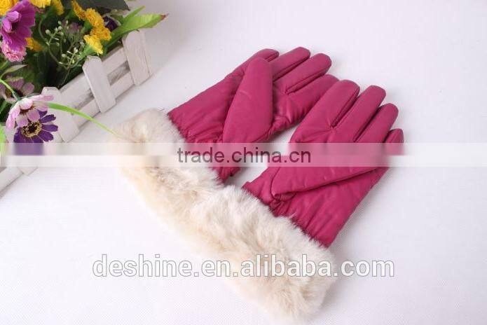 wholesale lady's pu leather gloves ST116