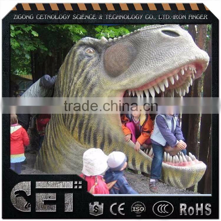 sexy animal figurine fiberglass dino head statue dinosaur head sculpture