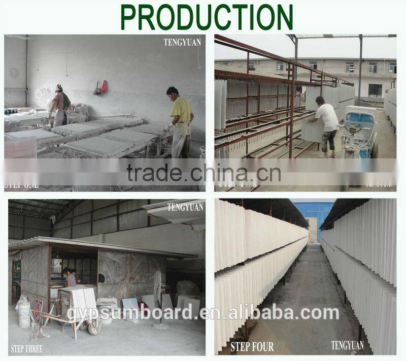 2x2 gypsum ceiling with fiber inside for home decoration
