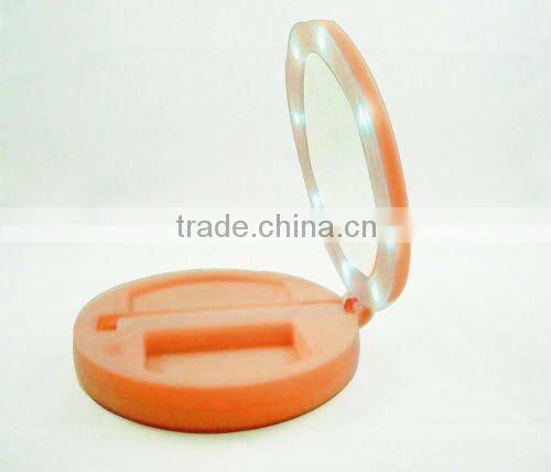 folable table mirror with LED light/table stand mirror/plastic folding table mirror