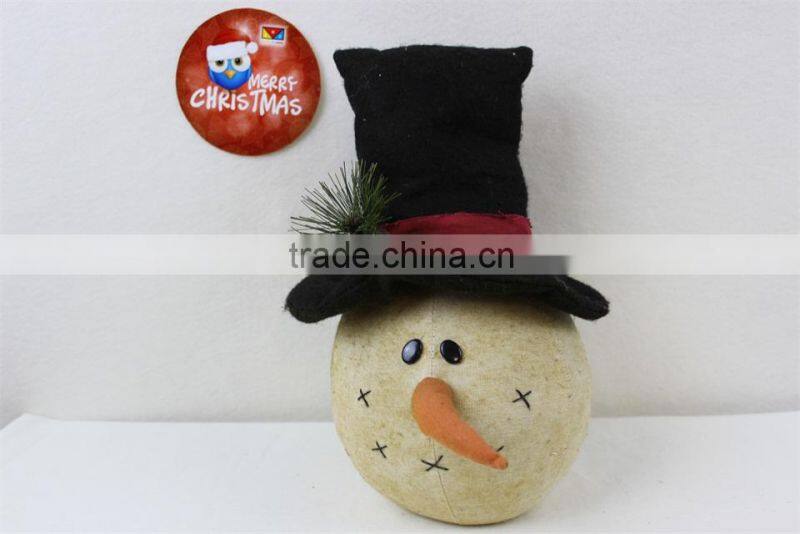 WHOLESALE 12" STANDING PLUSH SANTA SNOWMAN VINTAGE STYLE ORNAMENT