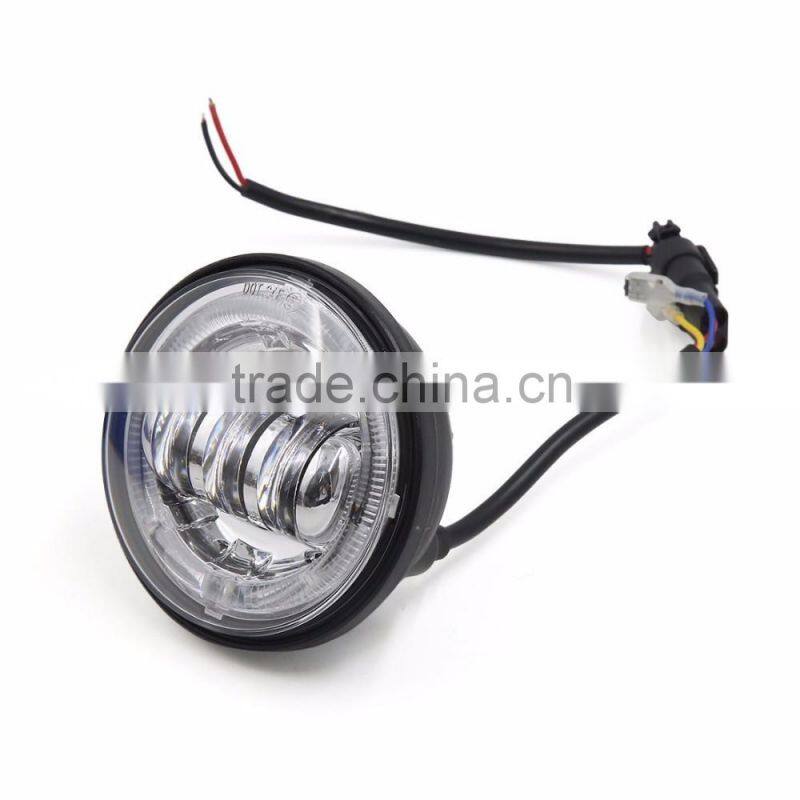 LED Harley Round 4.5inch Motorcycle LED Fog Lights LED Angel Eyes Fog Lights with Turn Signal Lights DRL LED Fog Light EMC