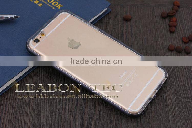 Ultra Thin Metal Aluminum Bumper with transparent tpu For iPhone 6 Metal Bumper