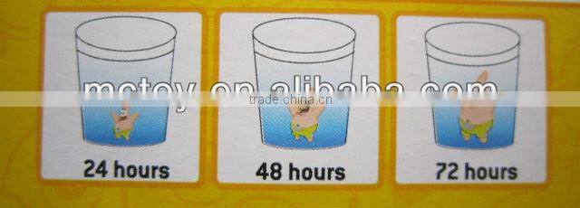 Magic Spongebob growing sponge toys in water growing patrick toy patrick star for baby fun magic growing sponge