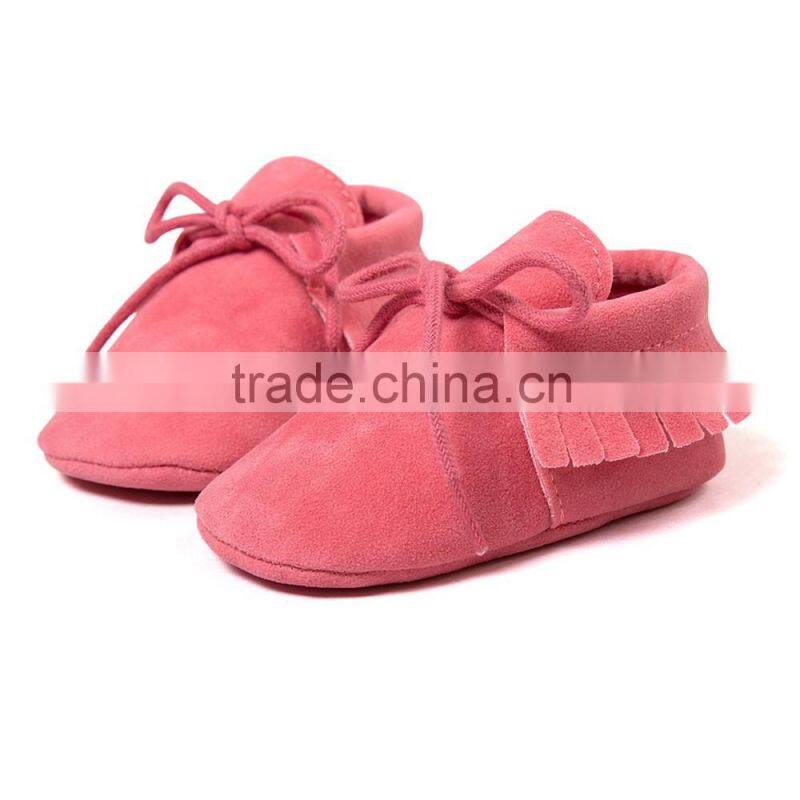 2016 Fashion Newborn Unisex Infant Baby Lace-up Mocassins Soft Sole Anti-Slip Tassels Prewalker Toddler Shoes