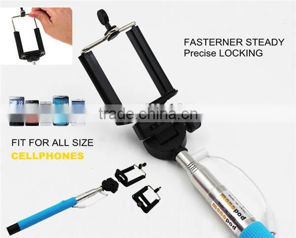 Moblie Phone Camera Selfie Stick Extendable Hand Held Monopod