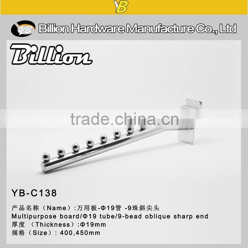 slatwall hanging hook pipe clothing hook display hook with balls