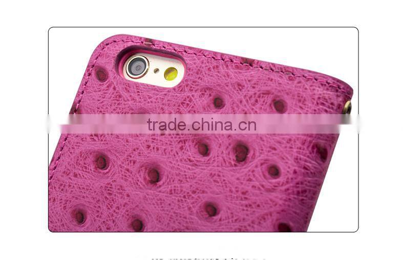 Sexy Purple Mobile Phone Case Wallet Leather Case With Card Slots For iPhone 6
